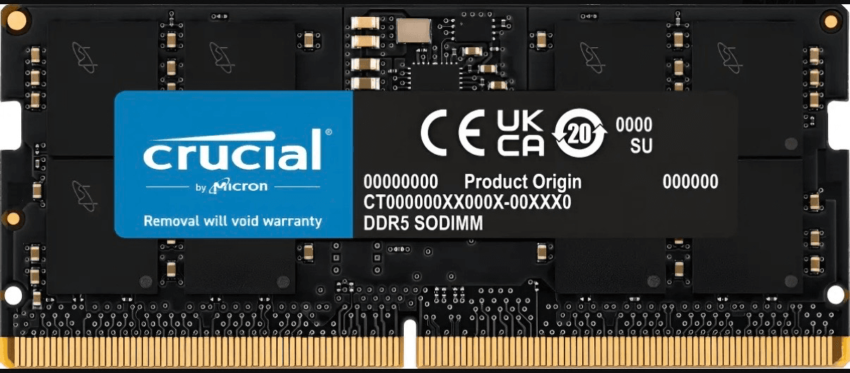 Hardware Memória Crucial 16gb Ddr5 4800mhz Cl40 Sodimm Crucial, seminovo