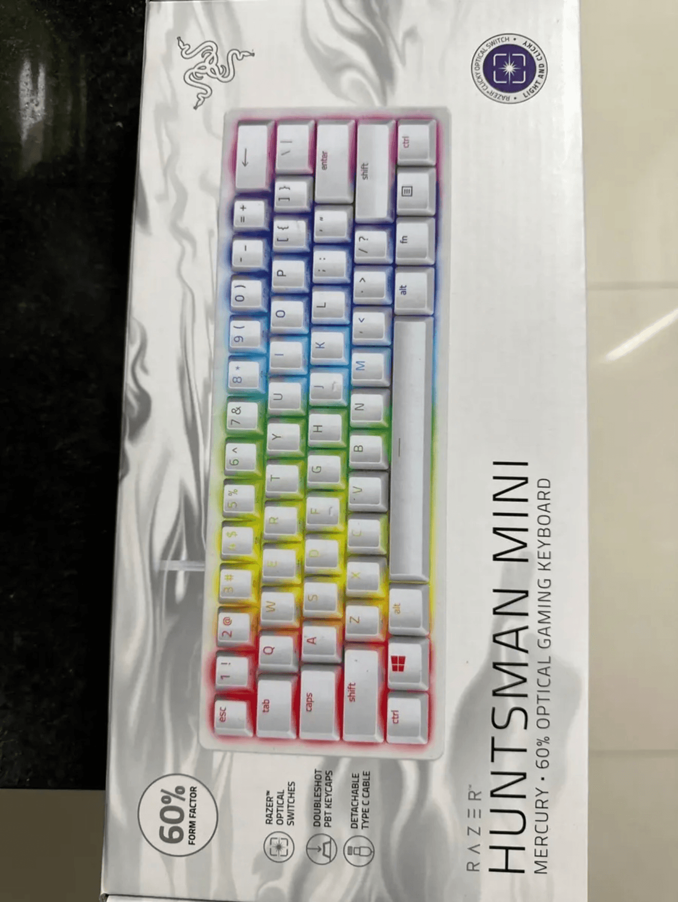 Teclado Razer Razer Huntsman Mini-Click Optical Purple Switch, pouco uso